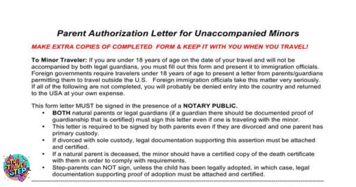 Consent Forms for Unaccompanied Minors